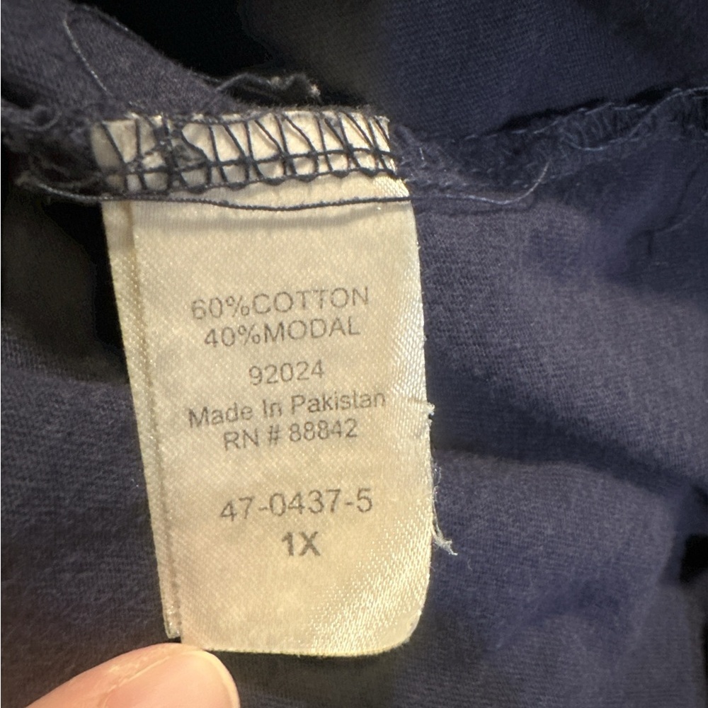 Ellos Blue Short Sleeve Smocked Tunic - Picture 6 of 6